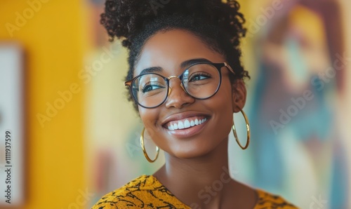 Happy african American woman working remotely on a virtual video team meeting call, remote work and flexible culture concept. Inclusive and diverse workplace. DEI remote working