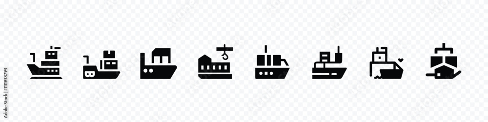 Cargo ship icon, industrial ship icon set. vessels for transportation and fishing. cargo ship icon set. sea transportation symbols. oil tanker and lng tanker. ship line icon set. boat and vessels Cargo ship icon, industrial ship icon set. vessels for transportation and fishing. cargo ship icon set. sea transportation symbols. oil tanker and lng tanker. ship line icon set. boat and vessels
