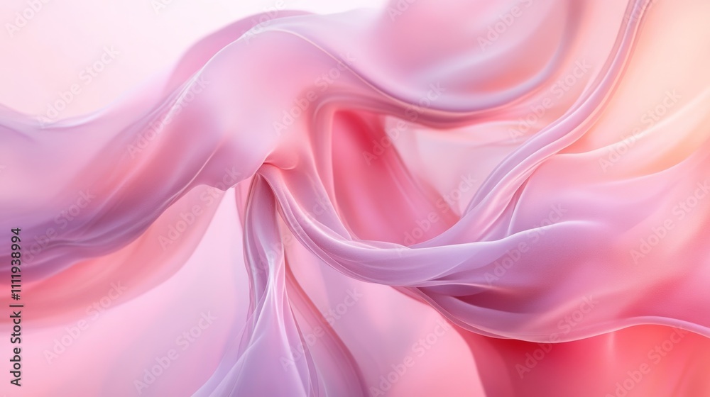 Obraz premium Fluid movement abstract art, organic flow in pastel colors