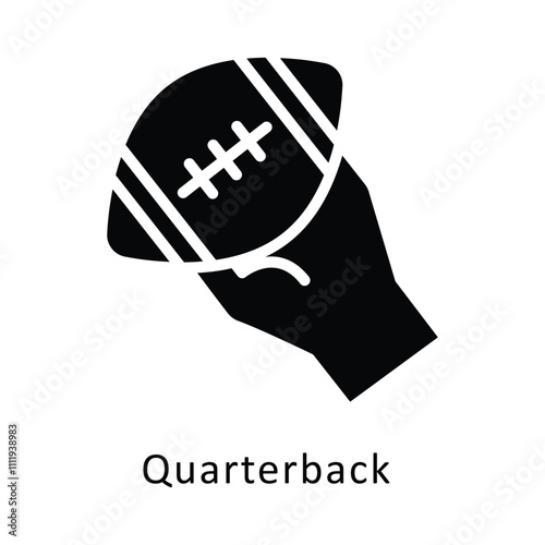 Quarterback vector Outline Icon. Eps file 10