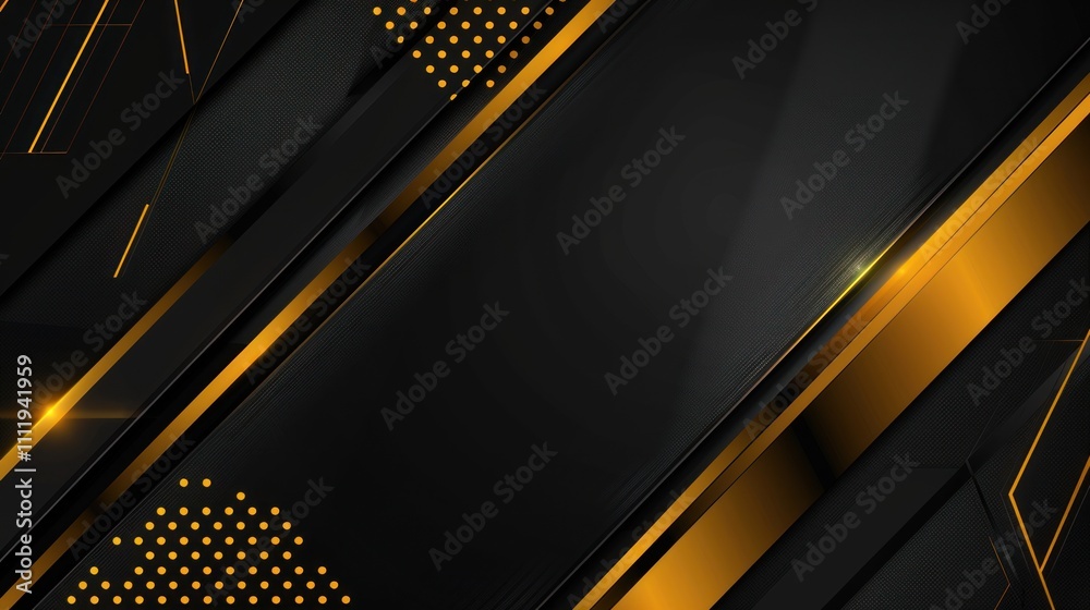 Abstract Geometric Background with Black and Gold Diagonal Lines and Patterns Abstract Geometric Background with Black and Gold Diagonal Lines and Patterns