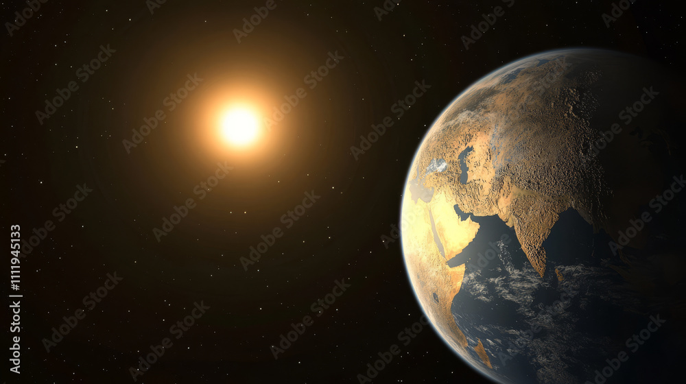 Naklejka premium Scientists analyzing planetary zones to determine areas with the highest potential for habitability,