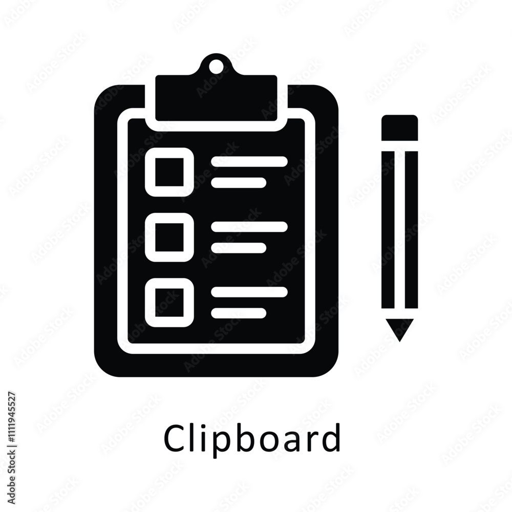 Clipboard vector gylph icon.Eps file 10 Clipboard vector gylph icon.Eps file 10