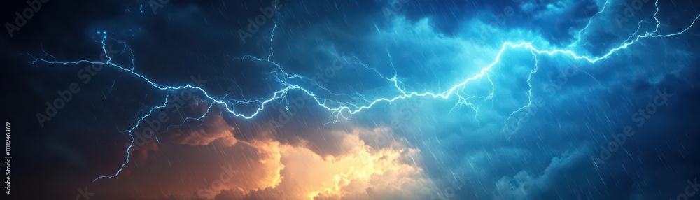 A stormy sky crackling with electric blue lightning, arcs of energy twisting in intricate patterns, vibrant clouds swirling dynamically A stormy sky crackling with electric blue lightning, arcs of energy twisting in intricate patterns, vibrant clouds swirling dynamically