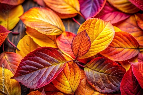 Beautiful Watercolor Leaves in Autumn Colors for Seasonal Designs and Nature-Inspired Projects, Capturing the Essence of Fall's Vibrant Palette in Stunning Macro Photography