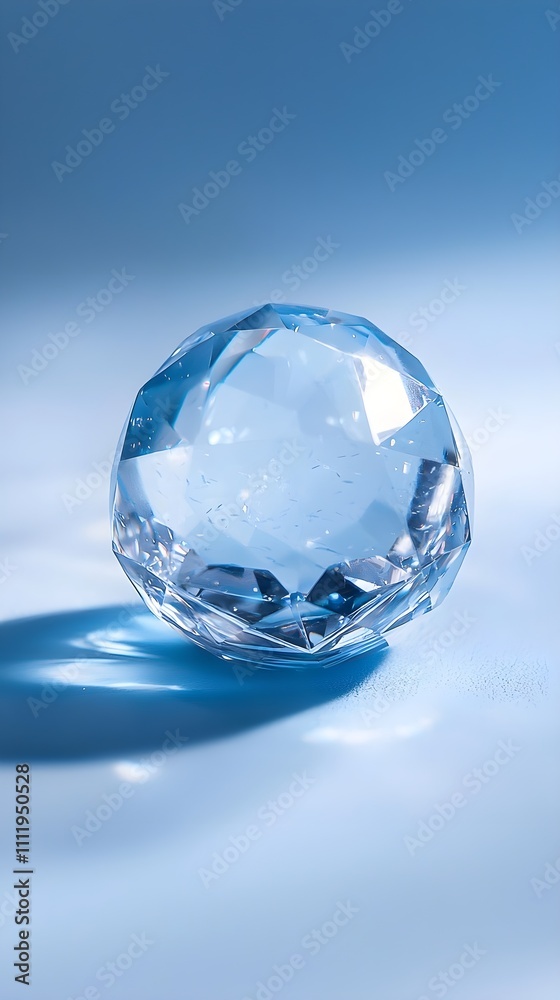 Shiny light blue jewelry with clean facets on a light blue background Shiny light blue jewelry with clean facets on a light blue background