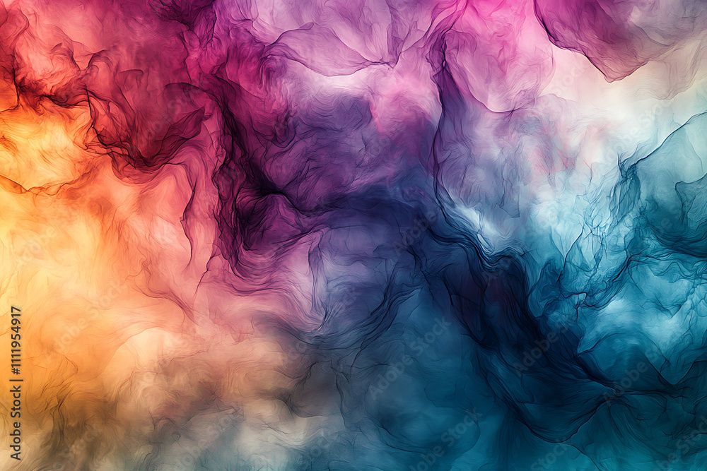 Vibrant Abstract Overlapping Art