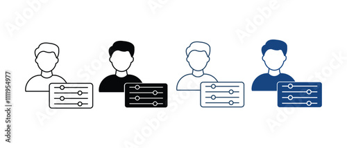 Personal Information Icon, Vector Symbol Illustration.