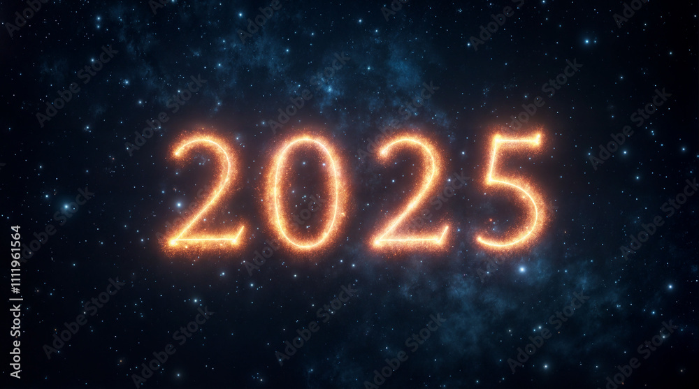 2025 shining numbers on the night sky 2025 shining numbers on the night sky