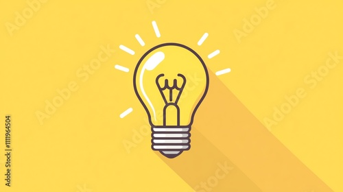 A lightbulb icon on a yellow background.