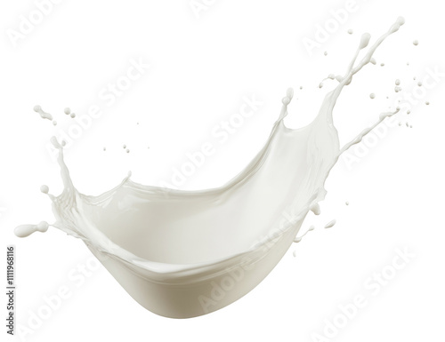 High-Quality PNG Milk splash Isolated on White Background – High Resolution photo