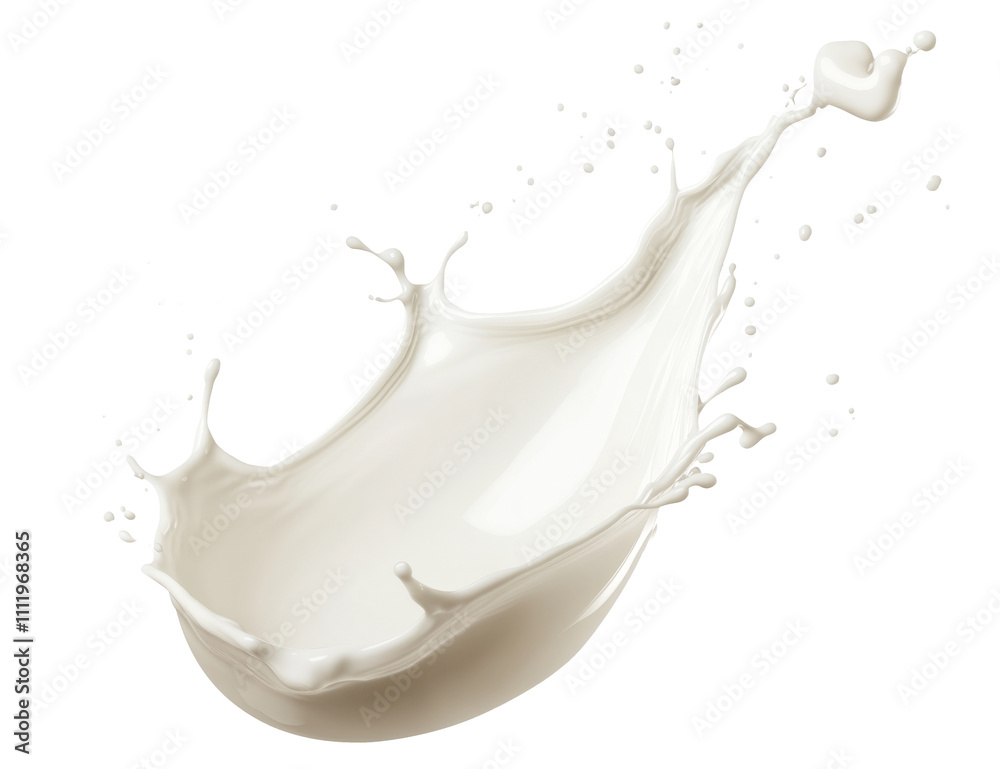 High-Quality PNG Milk splash Isolated on White Background – High Resolution
