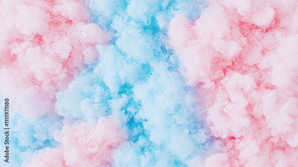 Abstract cotton candy clouds in pastel pink and blue hues Abstract cotton candy clouds in pastel pink and blue hues