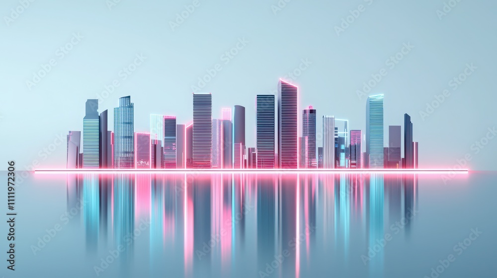 Futuristic pop-up cityscape a high-tech urban art installation Futuristic pop-up cityscape a high-tech urban art installation