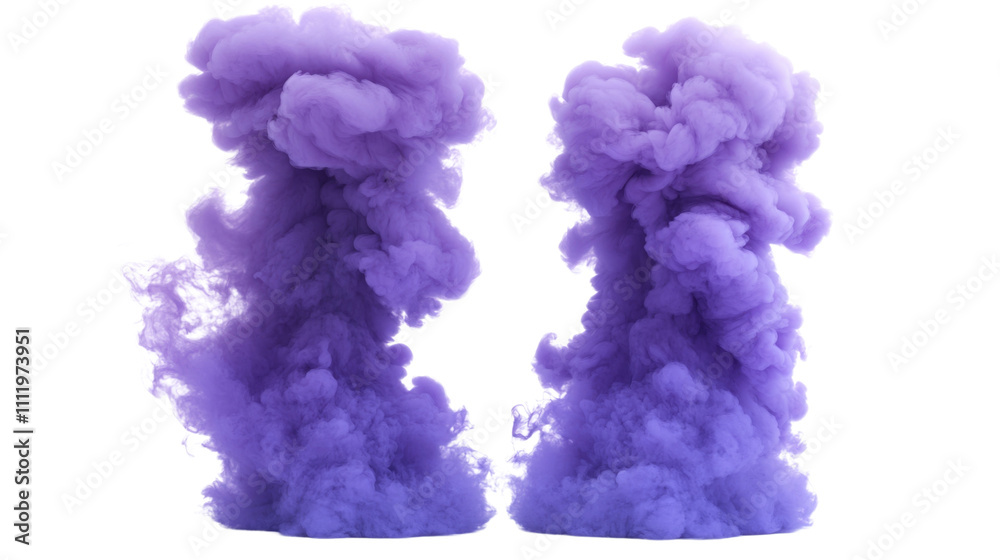 Fototapeta premium Purple smoke transparent background