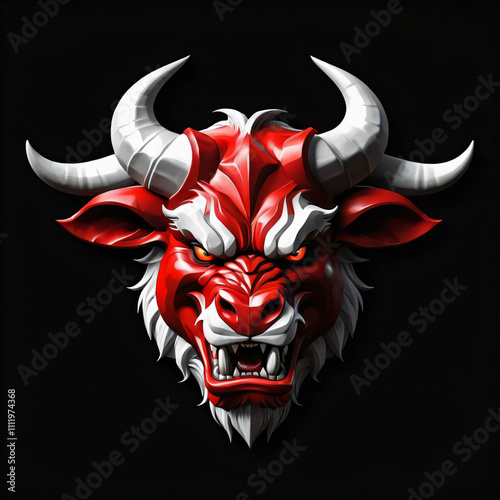 illustration of red devil head photo