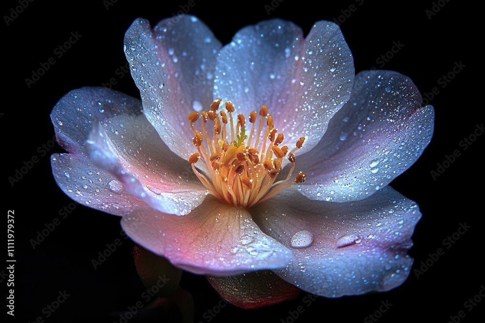 Flower with water droplets Flower with water droplets