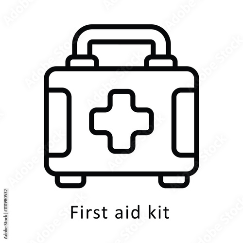 First aid kit vector Outline Icon. Eps file 10