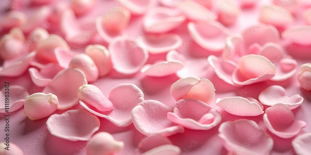 Obraz premium A stunning array of assorted rose petals in gentle pastel hues, ideal for romantic, wedding, or Valentine's themes. Perfect for creating a delicate floral background