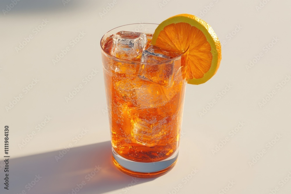 Glass of orange juice with lime Glass of orange juice with lime