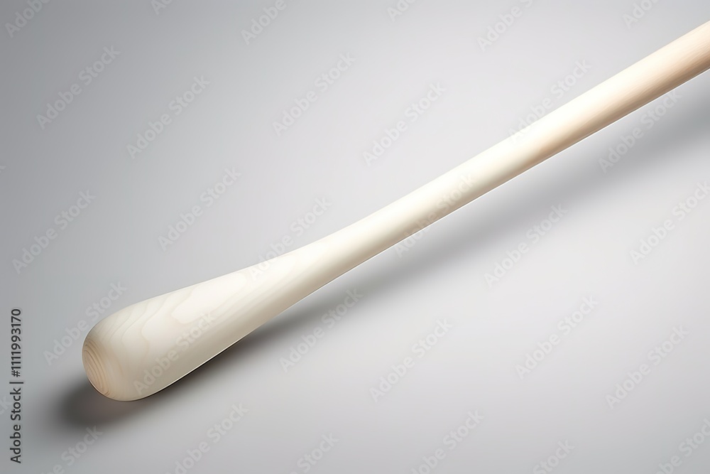 Wooden baseball bat isolated on white. Sports equipment
