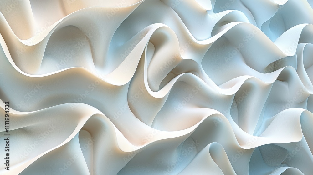 A smooth, abstract wave-like texture in soft blue and cream tones. A smooth, abstract wave-like texture in soft blue and cream tones.