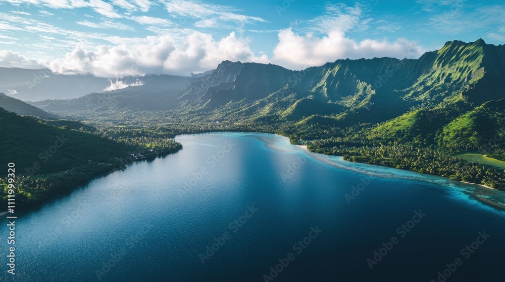 Tahiti French Polynesia. Bora Bora Aerial View of Tropical Island Paradise Tahiti French Polynesia. Bora Bora Aerial View of Tropical Island Paradise