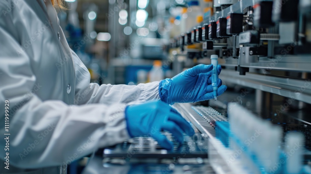 A close-up of a technician analyzing waste data to optimize production processes, representing the use of data-driven solutions to identify areas for reducing waste in industrial operations A close-up of a technician analyzing waste data to optimize production processes, representing the use of data-driven solutions to identify areas for reducing waste in industrial operations