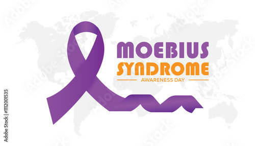 Moebius Syndrome Awareness Day observed each year during January. Healthcare Medical Awareness concept. Vector template for banner, greeting card, poster with background.