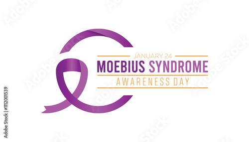 Moebius Syndrome Awareness Day observed each year during January. Healthcare Medical Awareness concept. Vector template for banner, greeting card, poster with background.