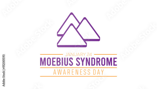 Moebius Syndrome Awareness Day observed each year during January. Healthcare Medical Awareness concept. Vector template for banner, greeting card, poster with background.
