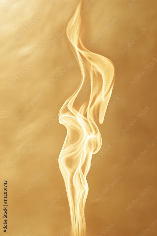 Abstract image of flowing golden smoke against a textured background. Abstract image of flowing golden smoke against a textured background.