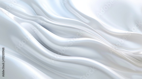 wave White Layers Abstract 3D