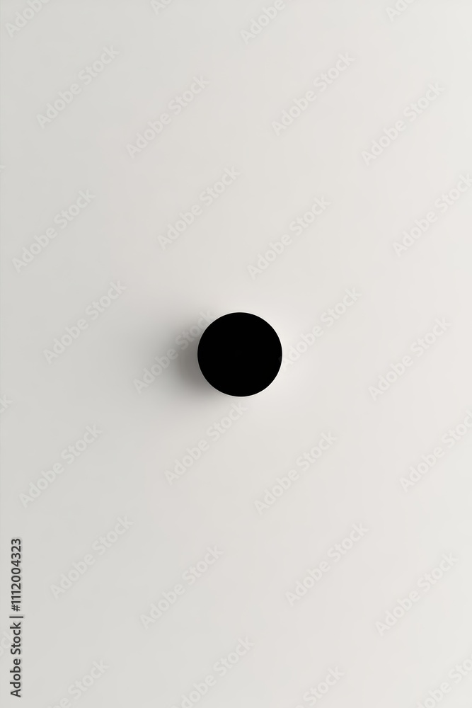 A simple black dot on a white background, emphasizing minimalism.
