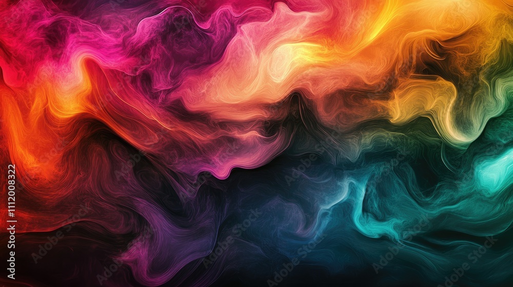 Colorful abstract swirl of vibrant hues blending seamlessly together. Colorful abstract swirl of vibrant hues blending seamlessly together.