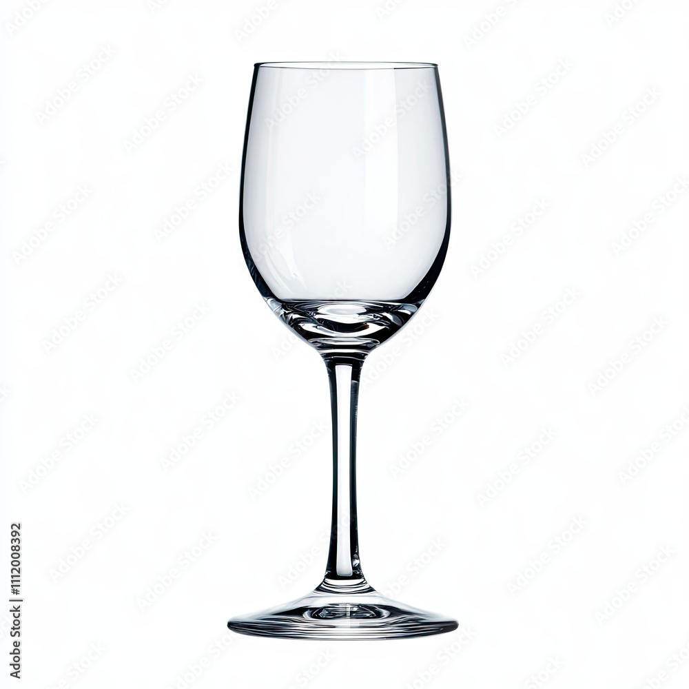 Elegant empty wine glass isolated on white background Elegant empty wine glass isolated on white background