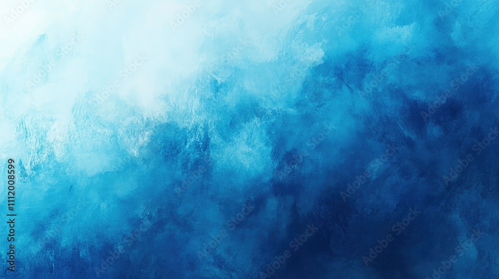 Fototapeta premium A stunning abstract display of deep blue hues and soft brush strokes, evoking tranquility and depth in a dreamy oceanic atmosphere.