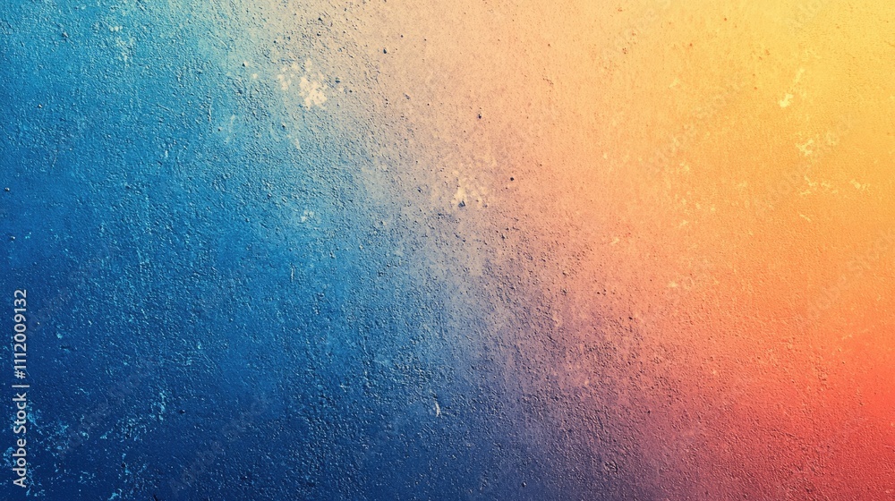 Naklejka premium Vibrant gradient background blending deep blue and warm orange hues.