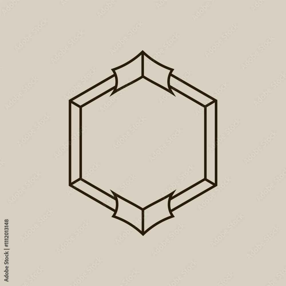 Hexagonal design with occult symbols, alchemical shapes, and mystical lines, representing a connection to ancient spirituality. Hexagonal design with occult symbols, alchemical shapes, and mystical lines, representing a connection to ancient spirituality.