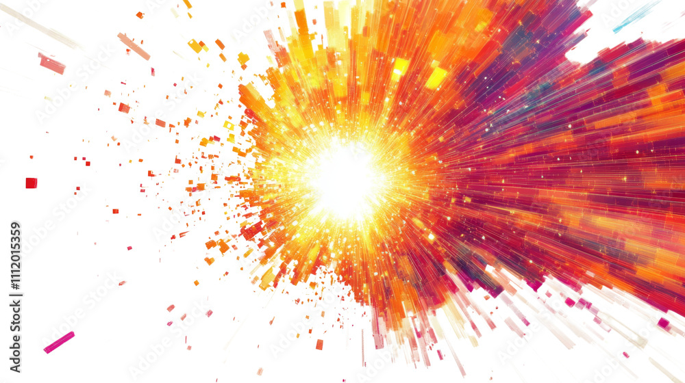 Explosion of pixels transparent background Explosion of pixels transparent background