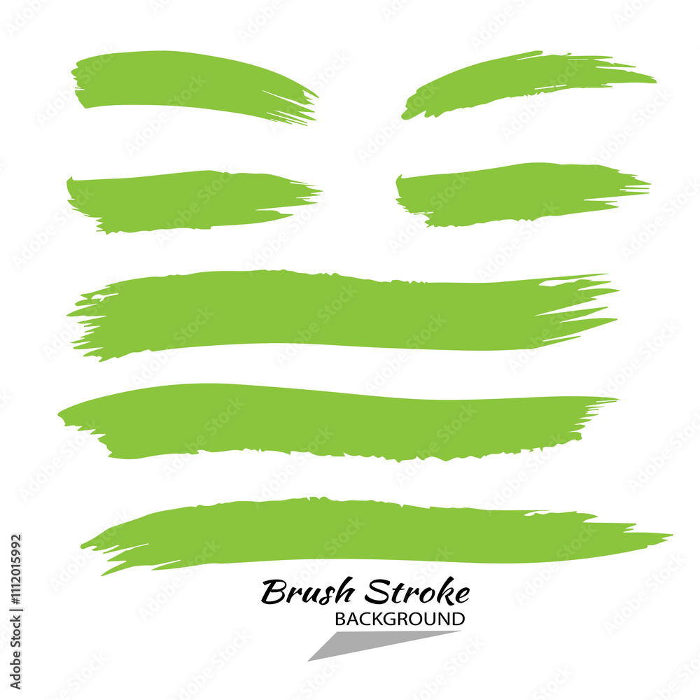 Obraz premium Vector green brush strokes