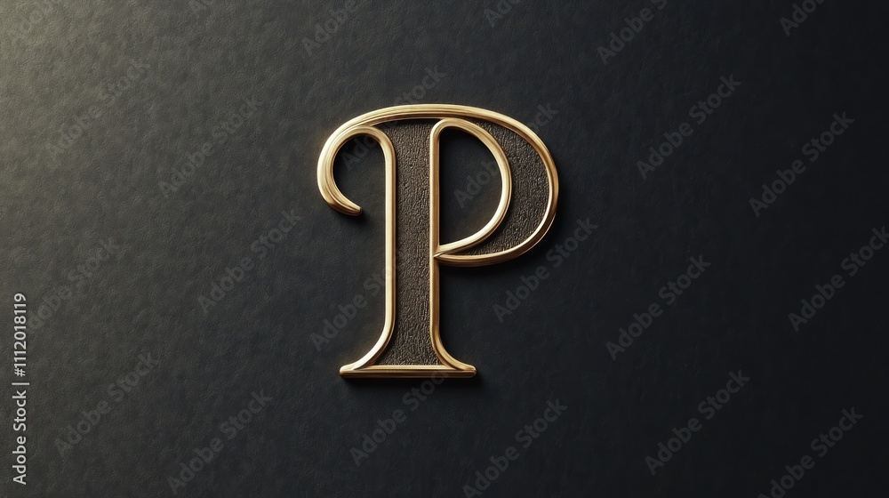 Stylized letter P logo, clean and professional, modern typeface Stylized letter P logo, clean and professional, modern typeface