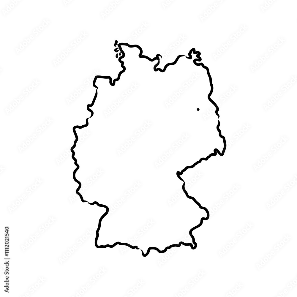 Germany map vector illustration, scribble sketch Republic of Germany map, Germany map silhouette Germany map vector illustration, scribble sketch Republic of Germany map, Germany map silhouette