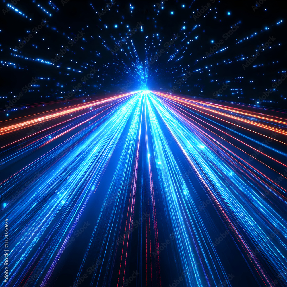 Obraz premium Abstract 3D Light Trails Background