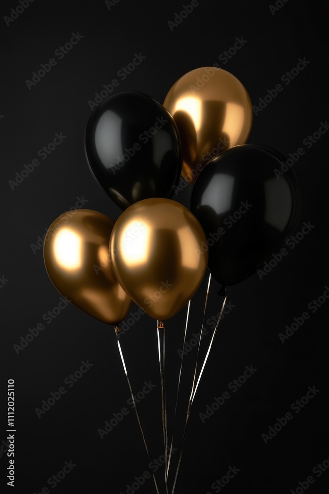 Black and Gold Balloons Black and Gold Balloons