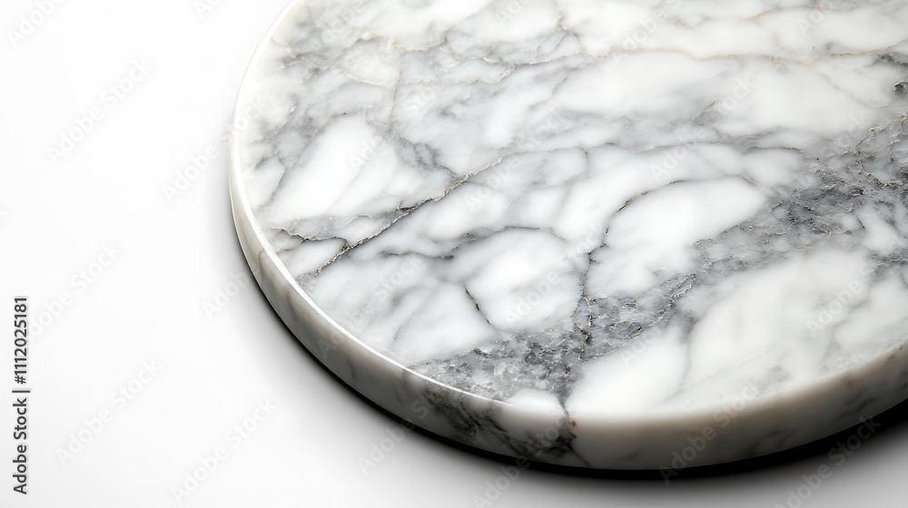 Marble round table top, white background. Marble round table top, white background.