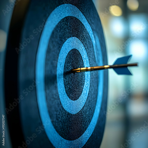 Blue Target 3D Illustration