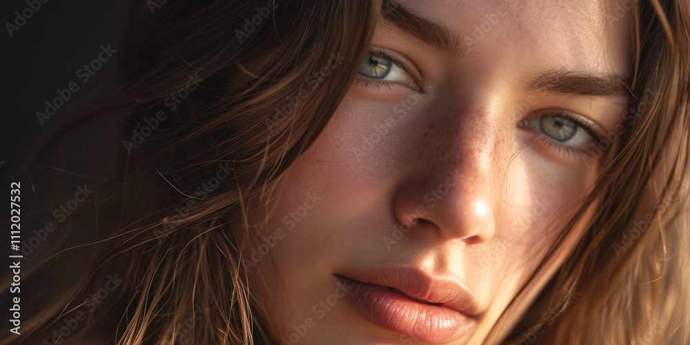 portrait of a girl close-up Generative AI portrait of a girl close-up Generative AI