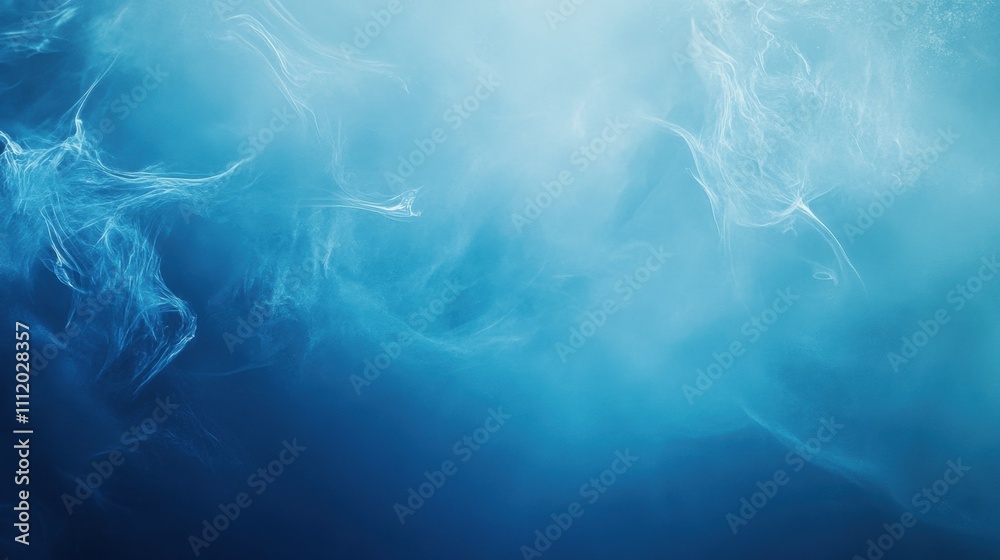 Obraz premium Serene abstract blue and white gradient with flowing textures resembling ethereal waves.