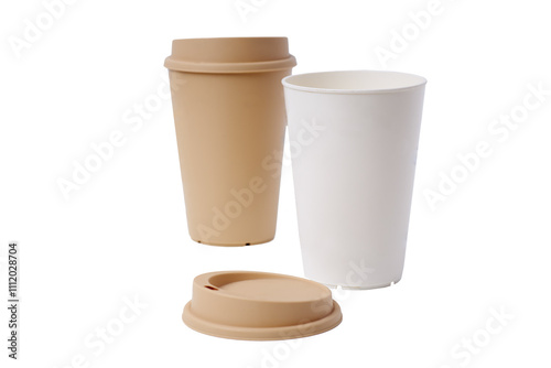 Minimalist Eco-Friendly Reusable Coffee Cup with Lid